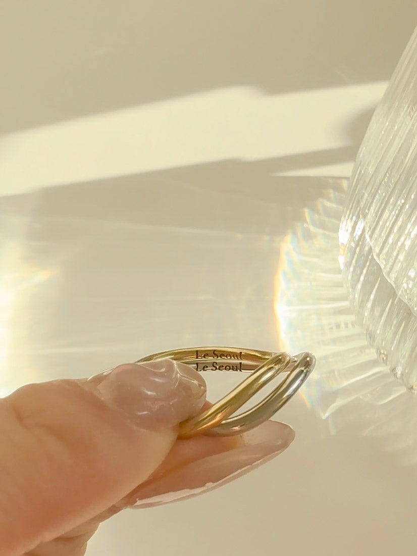 Le Seoul S Wave Ring (Slim)