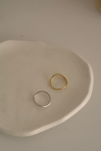Le Seoul S Wave Ring (Slim)