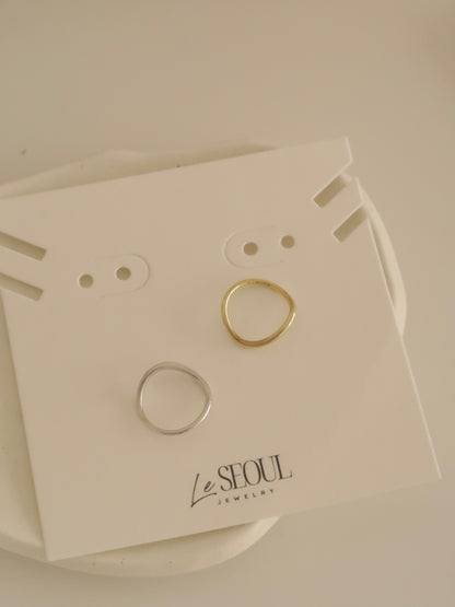 Le Seoul S Wave Ring (Slim)